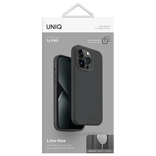 Uniq Lino Hue Magclick Charging case for iPhone 14 Pro - grayeng