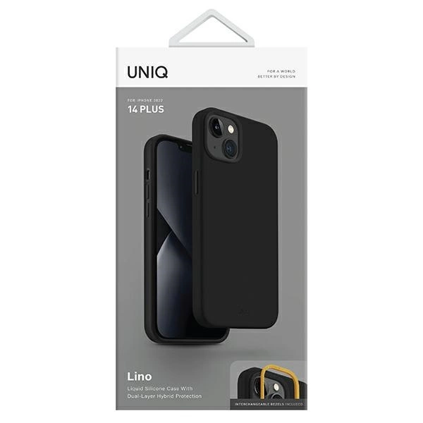 Uniq Lino case for iPhone 14 Plus - blackeng