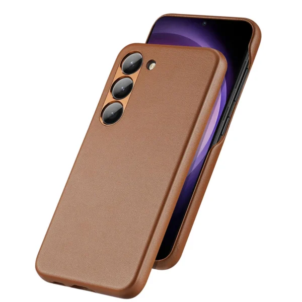 Dux Ducis Grit case for Samsung Galaxy S23+ elegant case made of artificial leather browneng