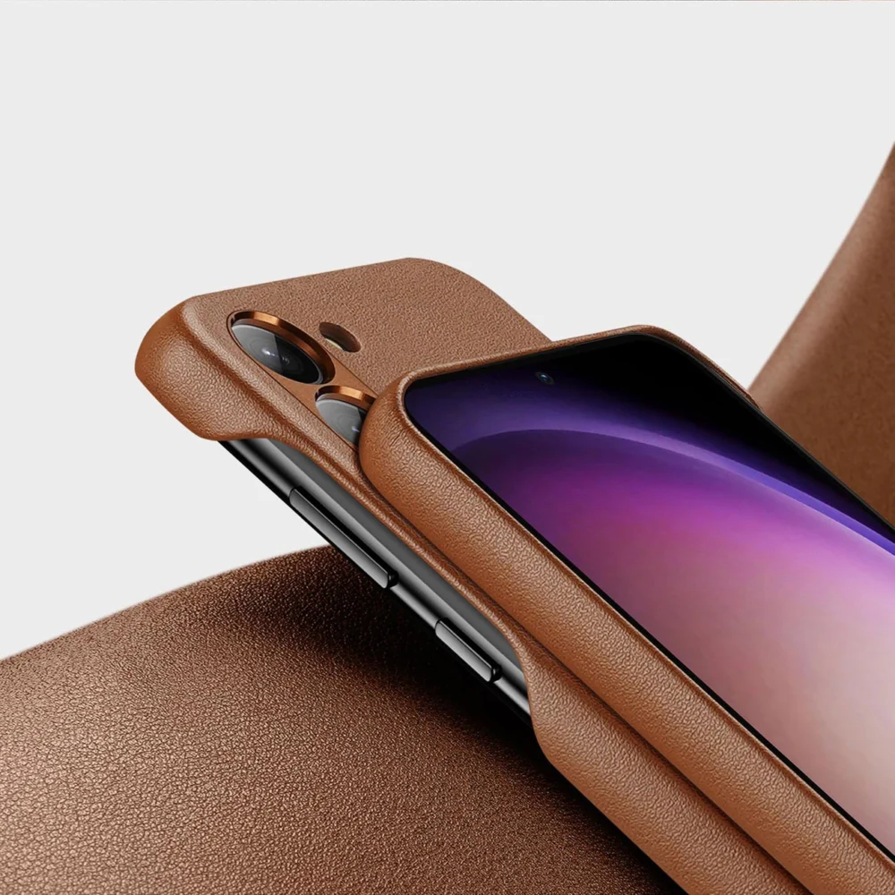 Dux Ducis Grit case for Samsung Galaxy S23+ elegant case made of artificial leather browneng