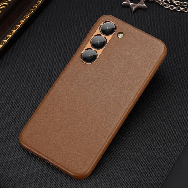 Dux Ducis Grit case for Samsung Galaxy S23+ elegant case made of artificial leather browneng