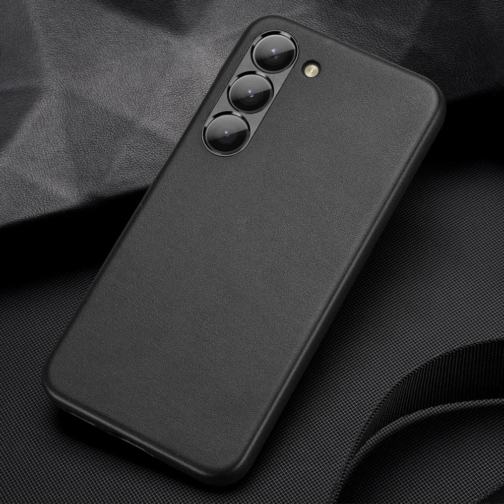 Dux Ducis Grit case for Samsung Galaxy S23+ elegant case made of artificial leather blackeng