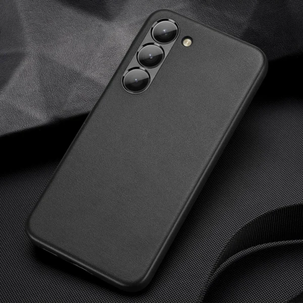 Dux Ducis Grit case for Samsung Galaxy S23+ elegant case made of artificial leather blackeng