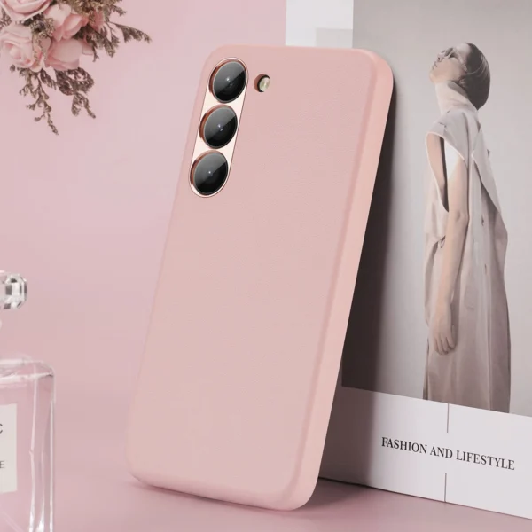 Dux Ducis Grit case for Samsung Galaxy S23 elegant case made of artificial leather pinkeng