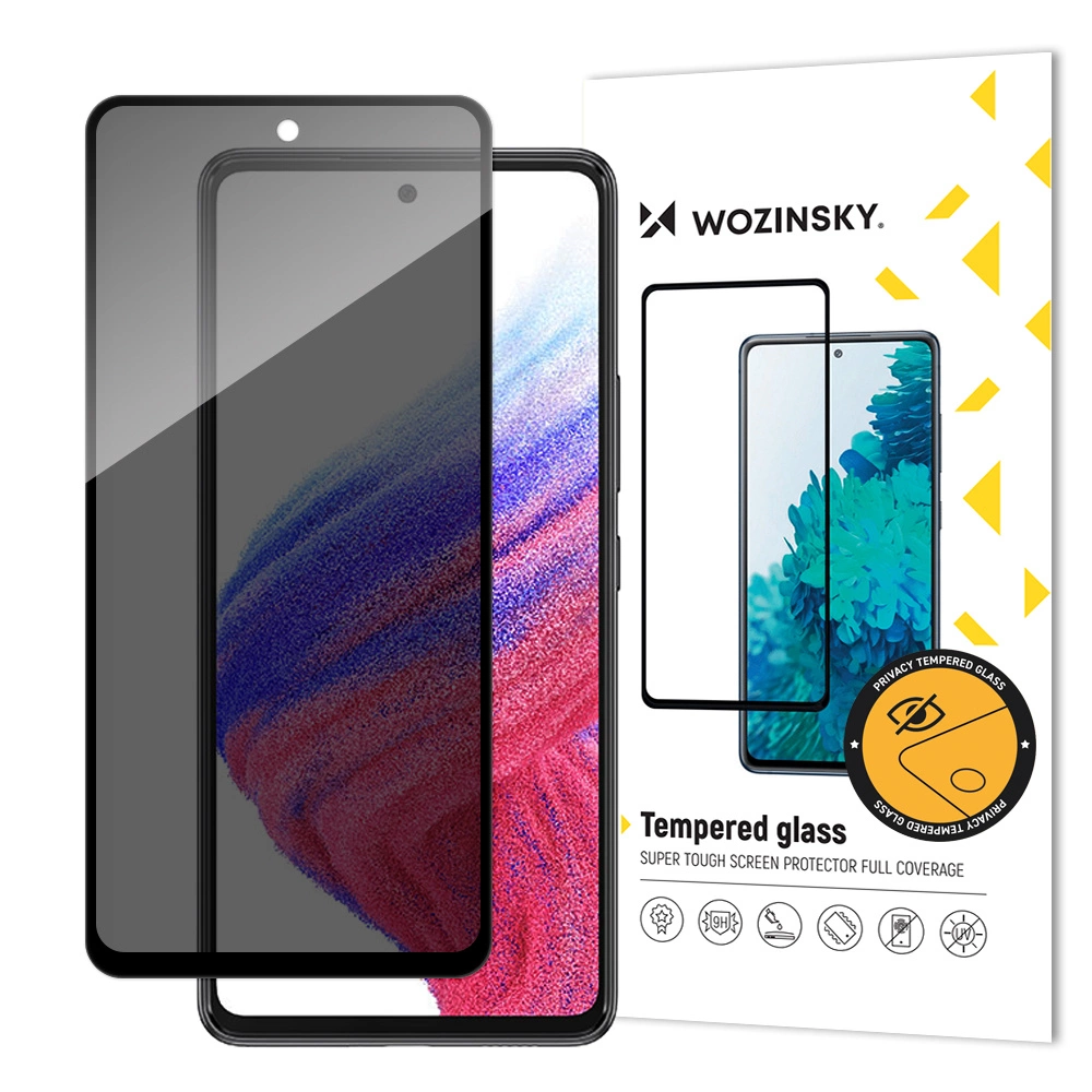 Wozinsky Privacy Glass Tempered Glass for Samsung Galaxy A53 5G with Anti Spy Privacy Filtereng