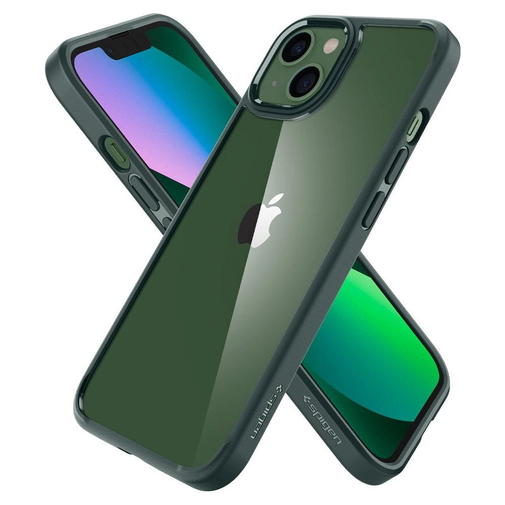 Spigen Ultra Hybrid iPhone 13 Case - Dark Greeneng