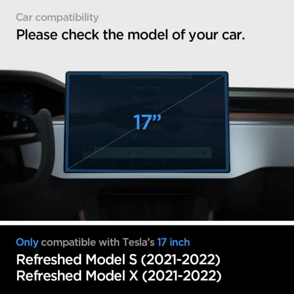 Spigen Glas.tR EZ Fit Tempered Glass for Tesla Model X 2022 / Model S 2021 - Blackeng