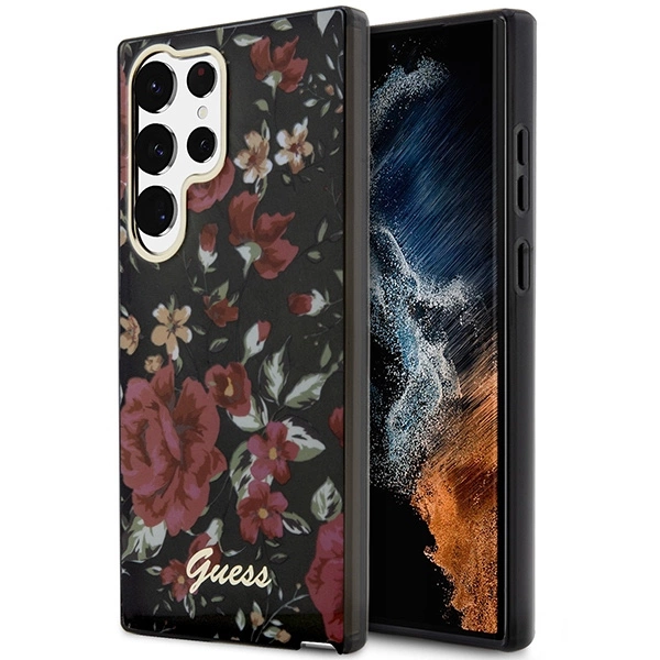Guess GUHCS23LHCFWSA S23 Ultra S918 green/kaki hardcase Flower Collectioneng
