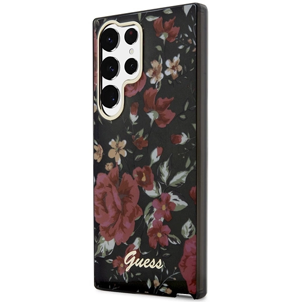 Guess GUHCS23LHCFWSA S23 Ultra S918 green/kaki hardcase Flower Collectioneng