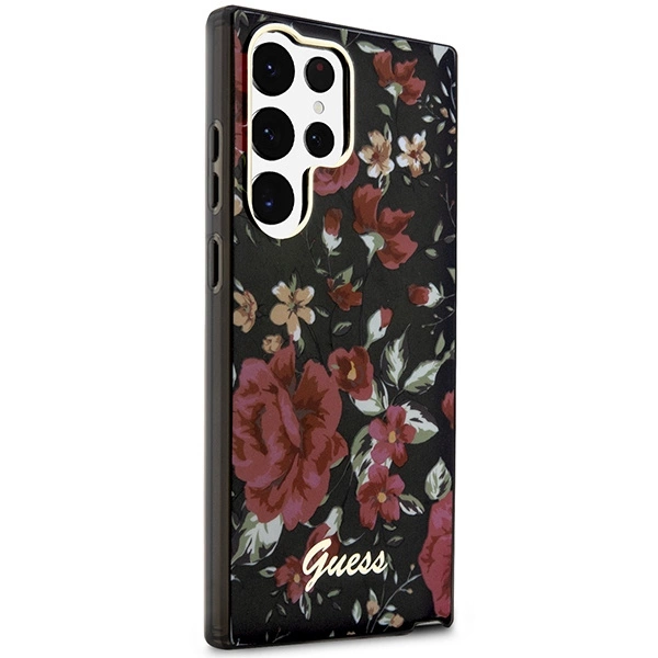 Guess GUHCS23LHCFWSA S23 Ultra S918 green/kaki hardcase Flower Collectioneng