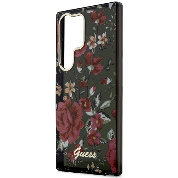 Guess GUHCS23LHCFWSA S23 Ultra S918 green/kaki hardcase Flower Collectioneng