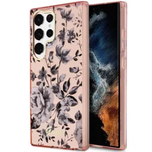 Guess GUHCS23LHCFWSP S23 Ultra S918 pink/pink hardcase Flower Collectioneng