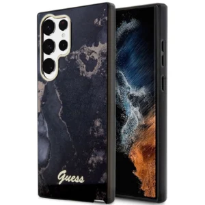 Guess GUHCS23LHTMRSK S23 Ultra S918 black/black hardcase Golden Marble Collectioneng