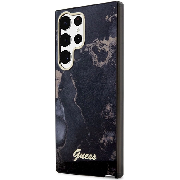 Guess GUHCS23LHTMRSK S23 Ultra S918 black/black hardcase Golden Marble Collectioneng