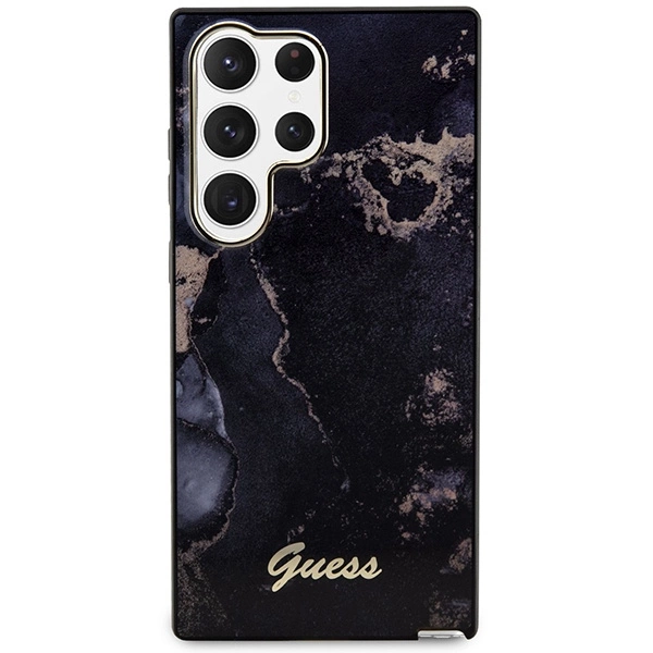 Guess GUHCS23LHTMRSK S23 Ultra S918 black/black hardcase Golden Marble Collectioneng