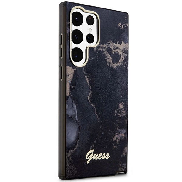 Guess GUHCS23LHTMRSK S23 Ultra S918 black/black hardcase Golden Marble Collectioneng