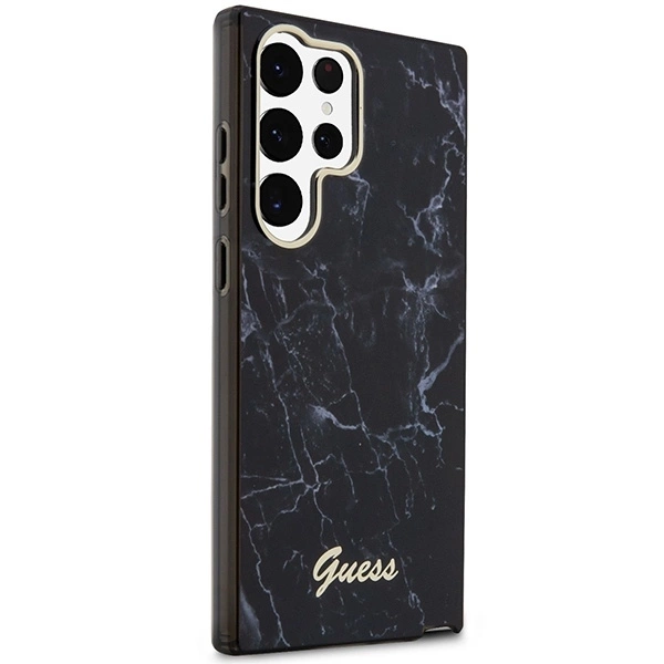Guess GUHCS23LPCUMAK S23 Ultra S918 black/black hardcase Marbleeng