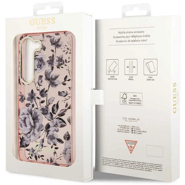 Guess GUHCS23MHCFWSP S23+ S916 pink/pink hardcase Flower Collectioneng