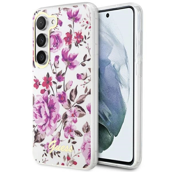 Guess GUHCS23MHCFWST S23+ S916 white/white hardcase Flower Collectioneng