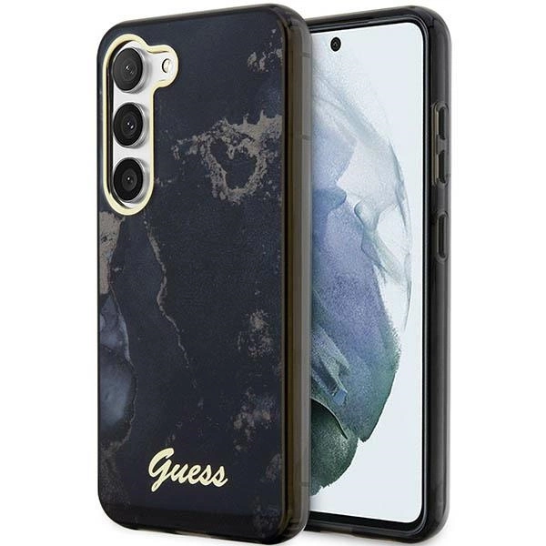 Guess GUHCS23MHTMRSK S23+ S916 black/black hardcase Golden Marble Collectioneng
