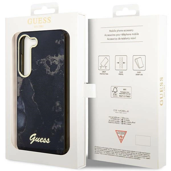 Guess GUHCS23MHTMRSK S23+ S916 black/black hardcase Golden Marble Collectioneng