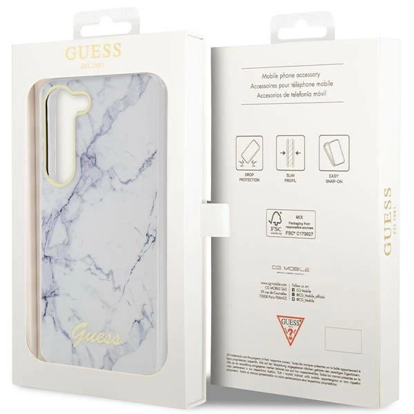 Guess GUHCS23MPCUMAH S23+ S916 white/white hardcase Marbleeng