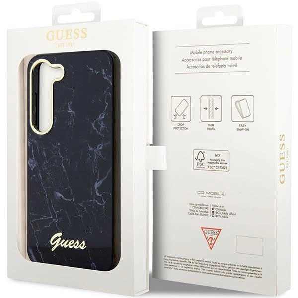 Guess GUHCS23MPCUMAK S23 +S916 black/black hardcase Marbleeng