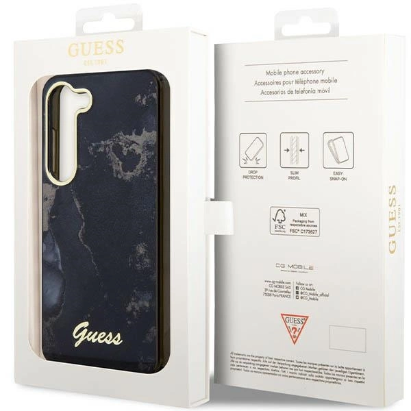 Guess GUHCS23SHTMRSK S23 S911 black/black hardcase Golden Marble Collectioneng