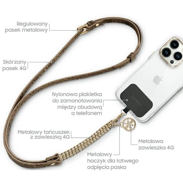 Guess GUUC4MG4EW Universal CBDY strap brown/brown 4G Chaineng