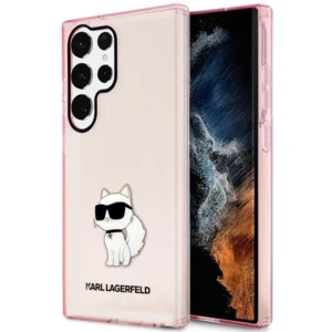 Karl Lagerfeld KLHCS23LHNCHTCP S23 Ultra S918 pink/pink hardcase Ikonik Choupetteeng