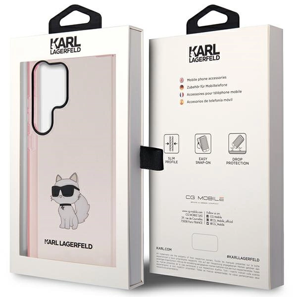 Karl Lagerfeld KLHCS23LHNCHTCP S23 Ultra S918 pink/pink hardcase Ikonik Choupetteeng