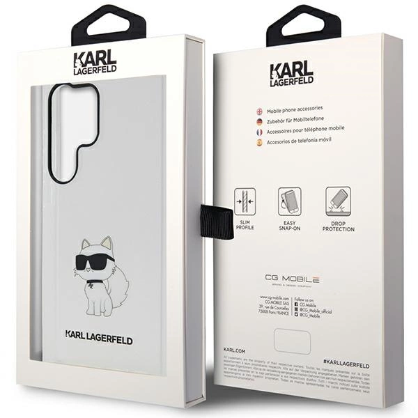 Karl Lagerfeld KLHCS23LHNCHTCT S23 Ultra S918 transparent hardcase Ikonik Choupetteeng