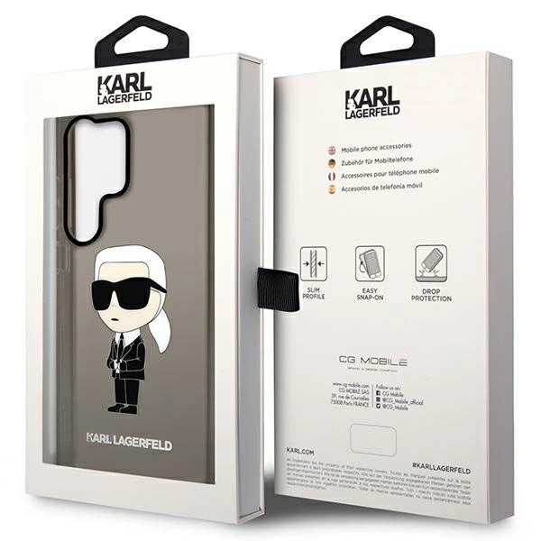 Karl Lagerfeld KLHCS23LHNIKTCK S23 Ultra S918 black/black hardcase Ikonik Karl Lagerfeldeng