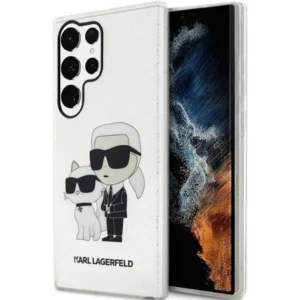 Karl Lagerfeld Glitter Karl&Choupette Case for Samsung Galaxy S23 Ultra - Transparenteng