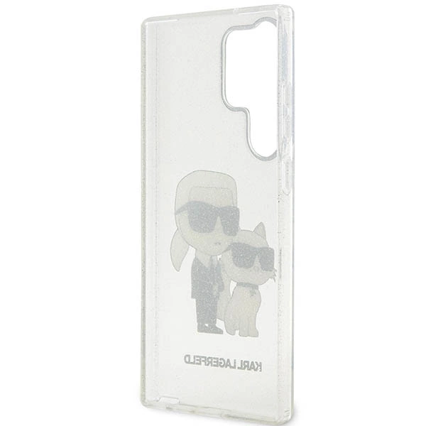 Karl Lagerfeld Glitter Karl&Choupette Case for Samsung Galaxy S23 Ultra - Transparenteng