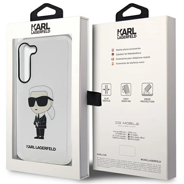 Karl Lagerfeld KLHCS23SHNIKTCT S23 S911 transparent hardcase Ikonik Karl Lagerfeldeng