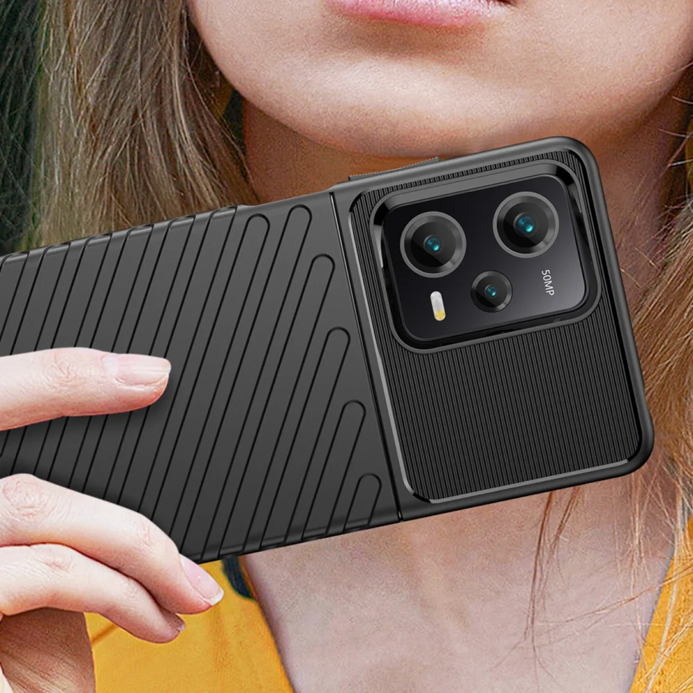 Thunder Case for Xiaomi Poco X5 Pro 5G / Redmi Note 12 Pro silicone armor case blackeng