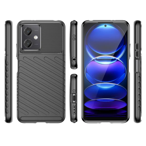 Thunder Case Xiaomi Poco X5 5G / Redmi Note 12 5G silicone armor case blackeng