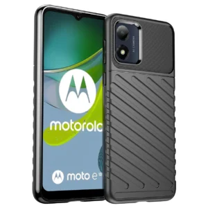 Thunder Case Motorola Moto E13 Silicone Armored Cover Blackeng