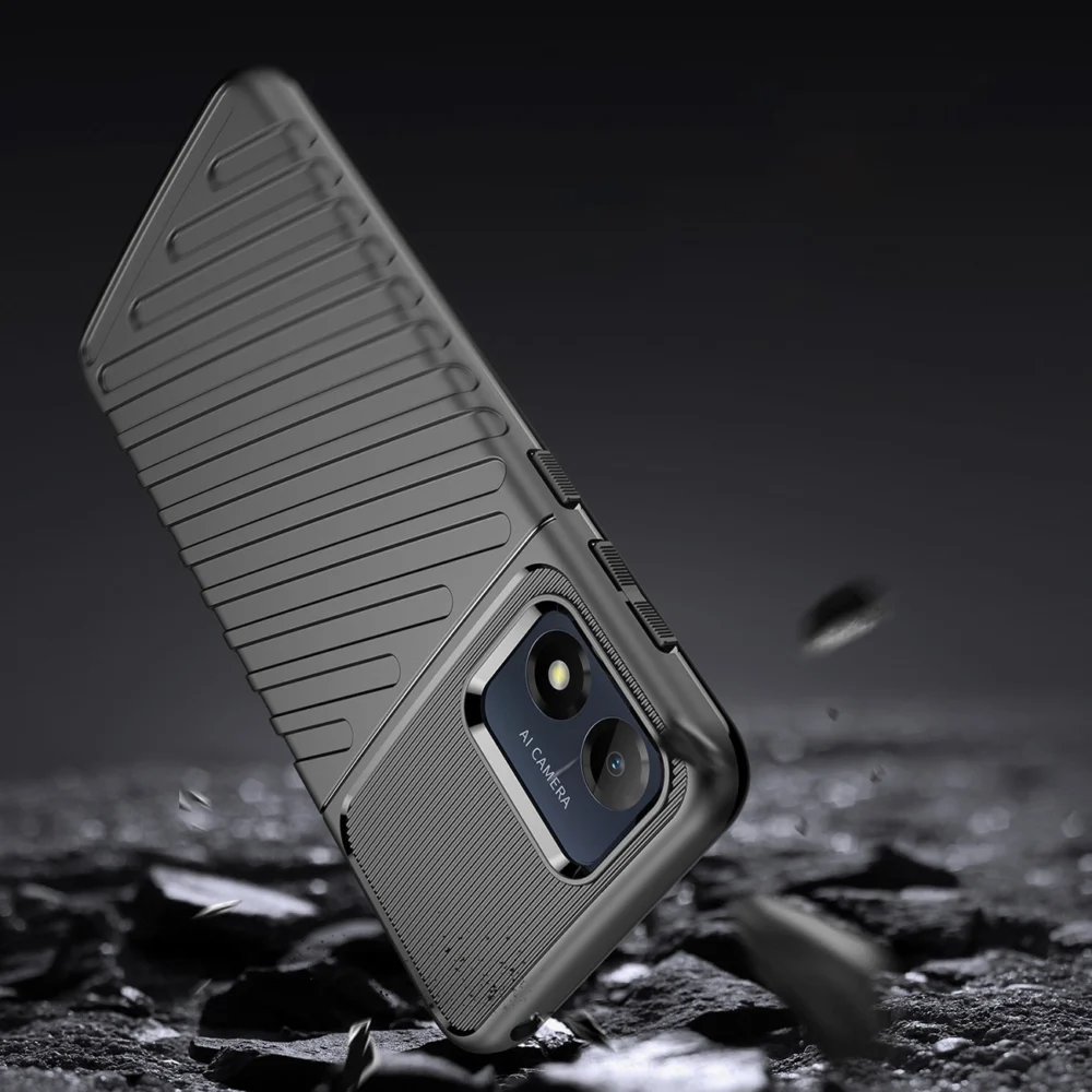 Thunder Case Motorola Moto E13 Silicone Armored Cover Blackeng