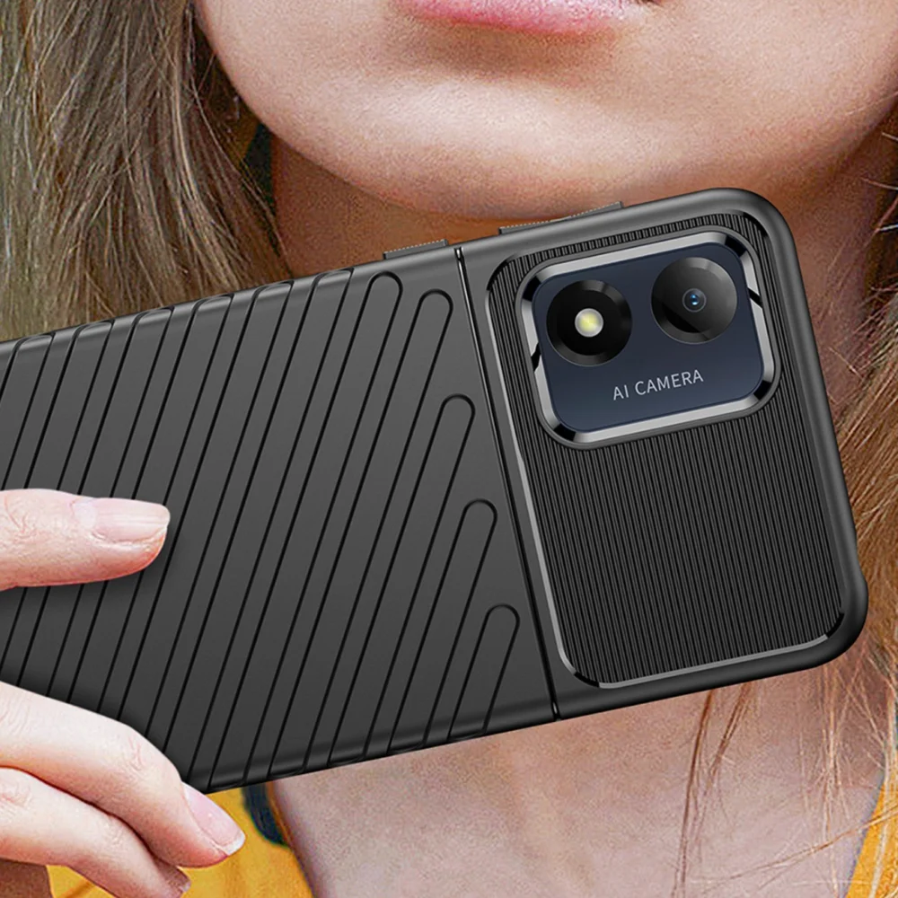 Thunder Case Motorola Moto E13 Silicone Armored Cover Blackeng