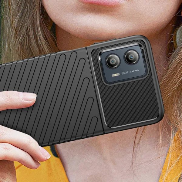 Thunder Case case for Motorola Moto G53 silicone armor case blackeng