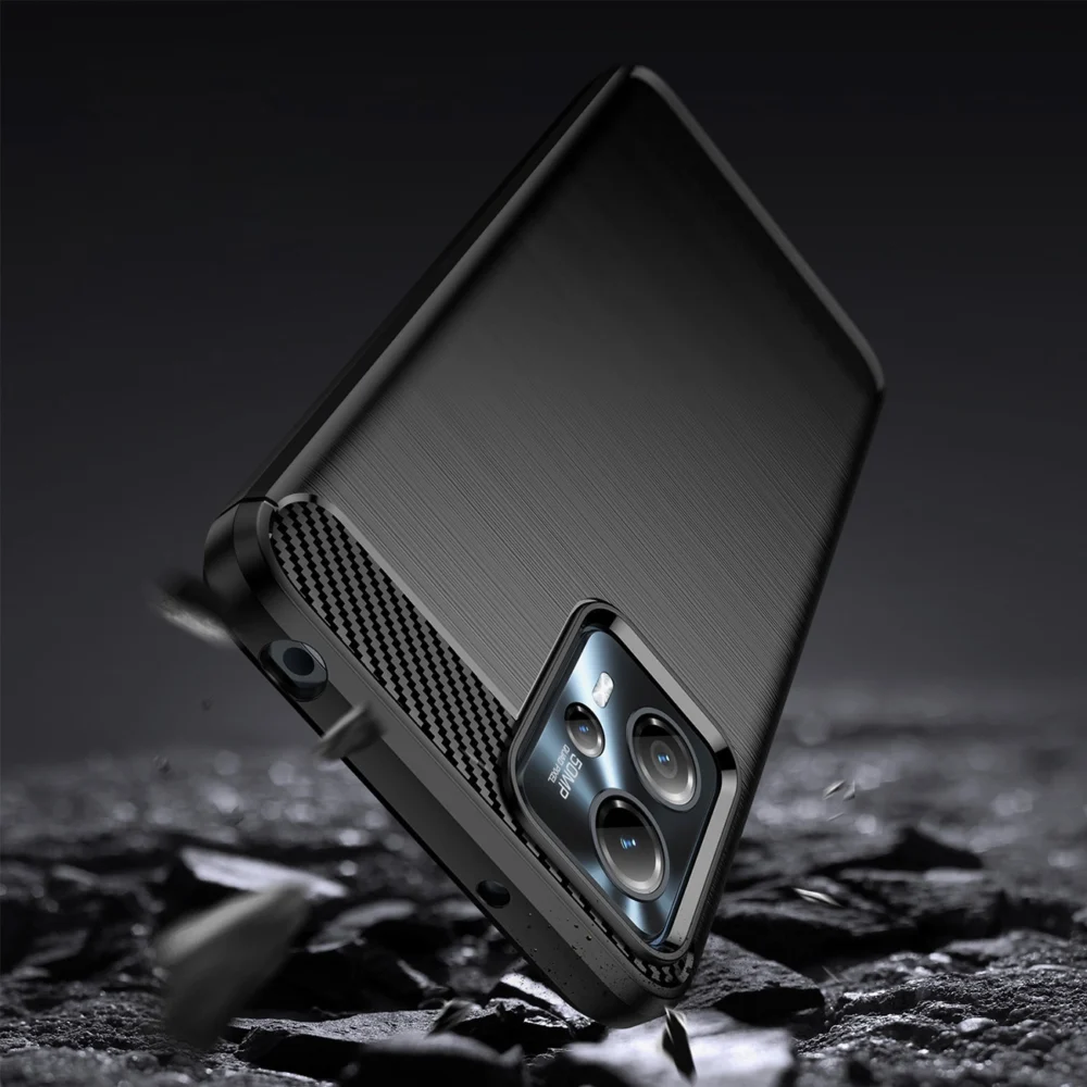 Carbon Case for Motorola Moto G13 flexible silicone carbon cover blackeng