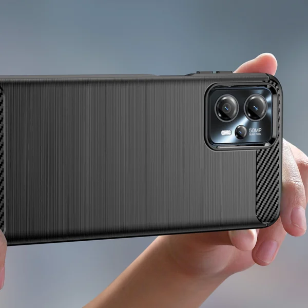 Carbon Case for Motorola Moto G13 flexible silicone carbon cover blackeng