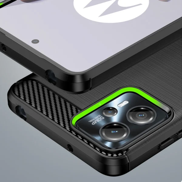 Carbon Case for Motorola Moto G13 flexible silicone carbon cover blackeng