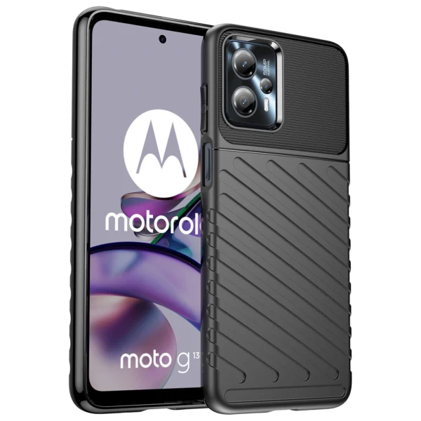Thunder Case case for Motorola Moto G13 silicone armor case blackeng