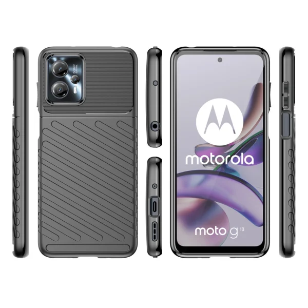 Thunder Case case for Motorola Moto G13 silicone armor case blackeng