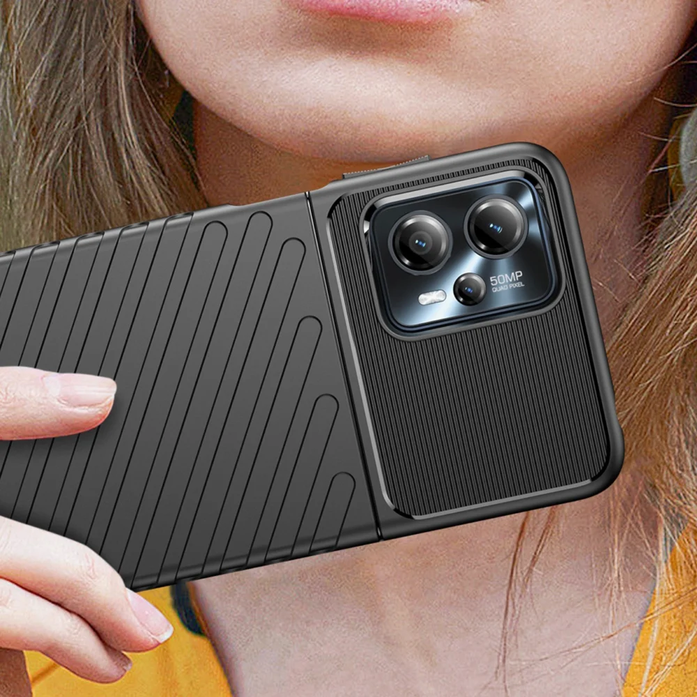 Thunder Case case for Motorola Moto G13 silicone armor case blackeng