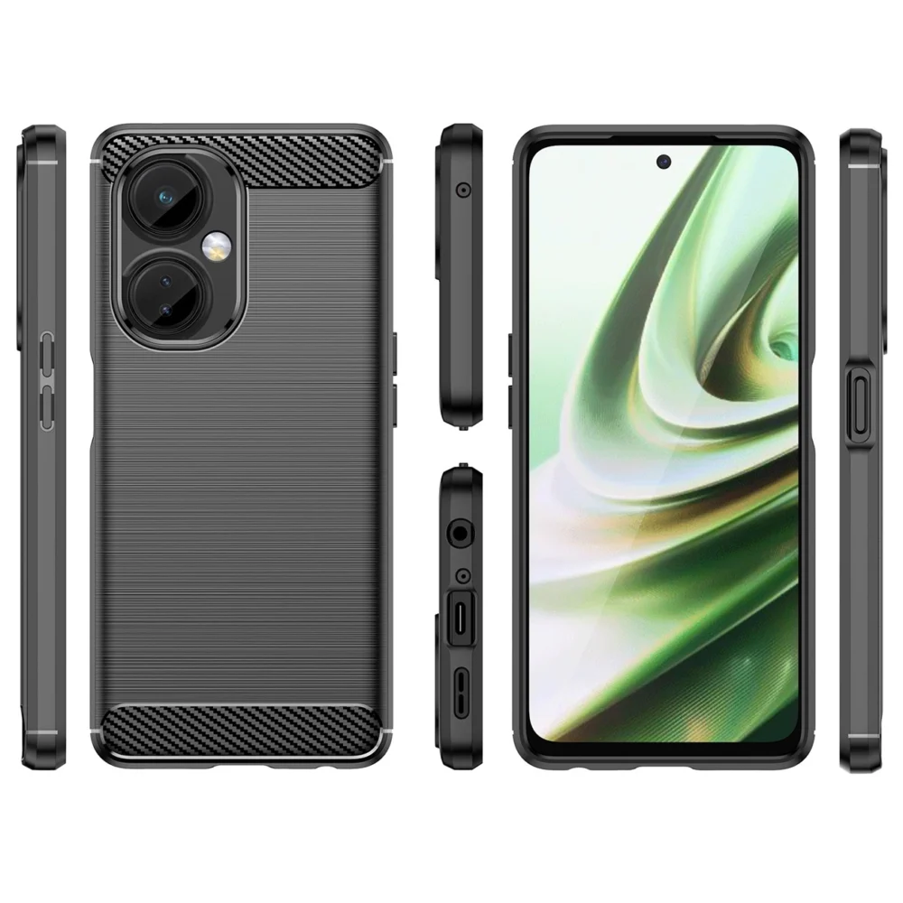 Carbon Case case for OnePlus Nord CE 3 flexible silicone carbon cover blackeng