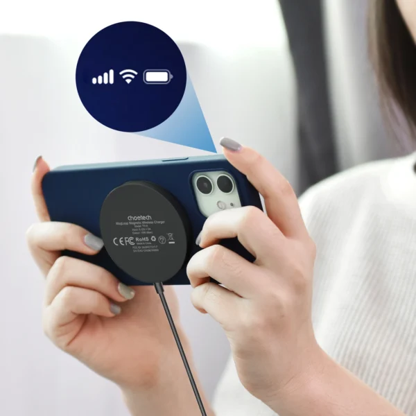 Choetech magnetic wireless charger 15W MagSafe for iPhone 12/13/14 black (T518-F-BK)eng